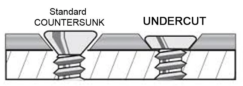 крепежные винты с внутренней резьбой # 4-40x0,25 undercut machine screws #4-40x0.25