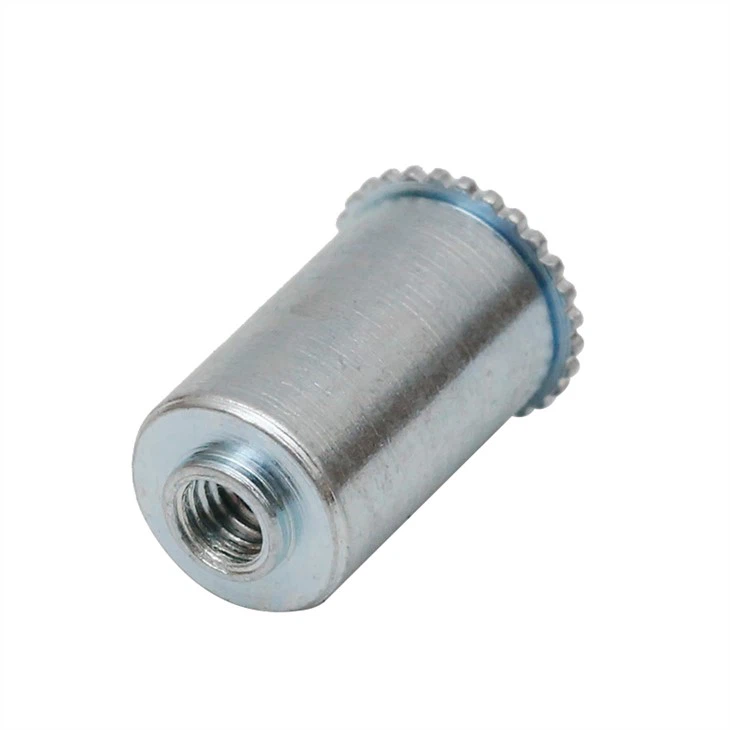 Zinc plated blind hole rivet stud nut
