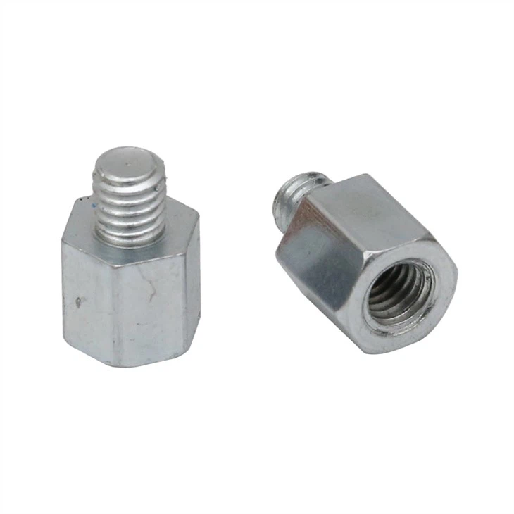 Zinc plated steel hex screw standoff